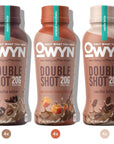 OWYN Only What You Need Doubleshot Dairy Free Keto Protein Coffee Shake Variety Pack 0g sugar 20g plant protein 180mg Caffeine Gluten  Soy Free NonGMO 100 plant based Vegan 12 Pack 12 Fl Oz Bottles