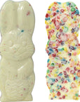 Fruity Pebbles Cereal N Candy Bunny Shaped Easter Bar King Size White Chocolate Rabbit Candies for Kids Basket Stuffer 5 Ounce