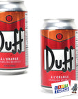 The Simpsons Duff A LOrange Sparkling Beverage 2 Pack Wonderful Orange Flavor with 2 GosuToys Stickers