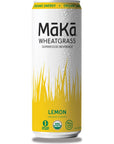 MAKA Wheatgrass Yerba Mate Tea Organic Sparking Beverage Lemon 12 Fl Oz Pack of 12 90mg Caffeine Energy