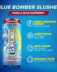 G Fuel Blue Bomber Slushee  Icy Blue Raspberry Slush Energy Drink Inspired by Mega Man 16 oz can 12pack case