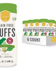 Serenity Kids 6+ Months Grain Free Puffs Toddler & Baby Snack | No Added Sugar, Gluten & Rice Free, Allergen Free | Made with Organic Cassava, Veggies, and Herbs | Broccoli & Spinach | 6 Count