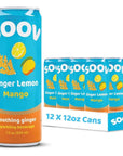 Soov Sparkling Ginger Drinks - 12 Pack, Real Ginger Juice