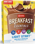 Carnation Breakfast Essentials Light Start Oral Supplement Chocolate 0705 oz Packet 64 Ct