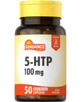 Sundance 5-HTP 100mg | 50 Capsules | Non-GMO and Gluten Free Supplement