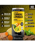 Golden Tiger  Organic Sparkling Turmeric Lemonade  Energy  Plant Based Energy and Recovery Support  Bio Active Curcumin  Green Tea  Ginger  12 Cans  ReEnergize with Plant Based Energy