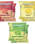 Oomph Sweets Mini Chews Low Sugar Fruit Snack  Low Calorie High Fiber Taffy Keto Vegan Healthy Candy for Kids  Adults 6 Variety Packs