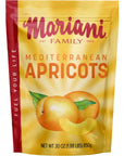 Mariani  Mediterranean Dried Apricots  Healthy Gluten Free Vegan Snacks for Kids  Adults  Dried Fruit  No Sugar Added Non GMO  30 Ounce Pack of 1  Resealable Bag