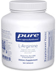 Pure Encapsulations L-Arginine | Supplement to Support Nitric Oxide Production, Immune Support, Memory, Heart Health, and Healthy Blood Flow* | 180 Capsules