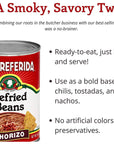 La Preferida Refried Beans Chorizo 16 oz Pack  6