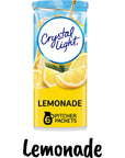 Crystal Light Kid Flavor Variety Pack Of 6  12 Quart Canisters  1 Each Of Lemonade Pink Lemonade Fruit Punch Concord Grape Strawberry Orange Banana Raspberry Lemonade Bundled with a stirring Spoon