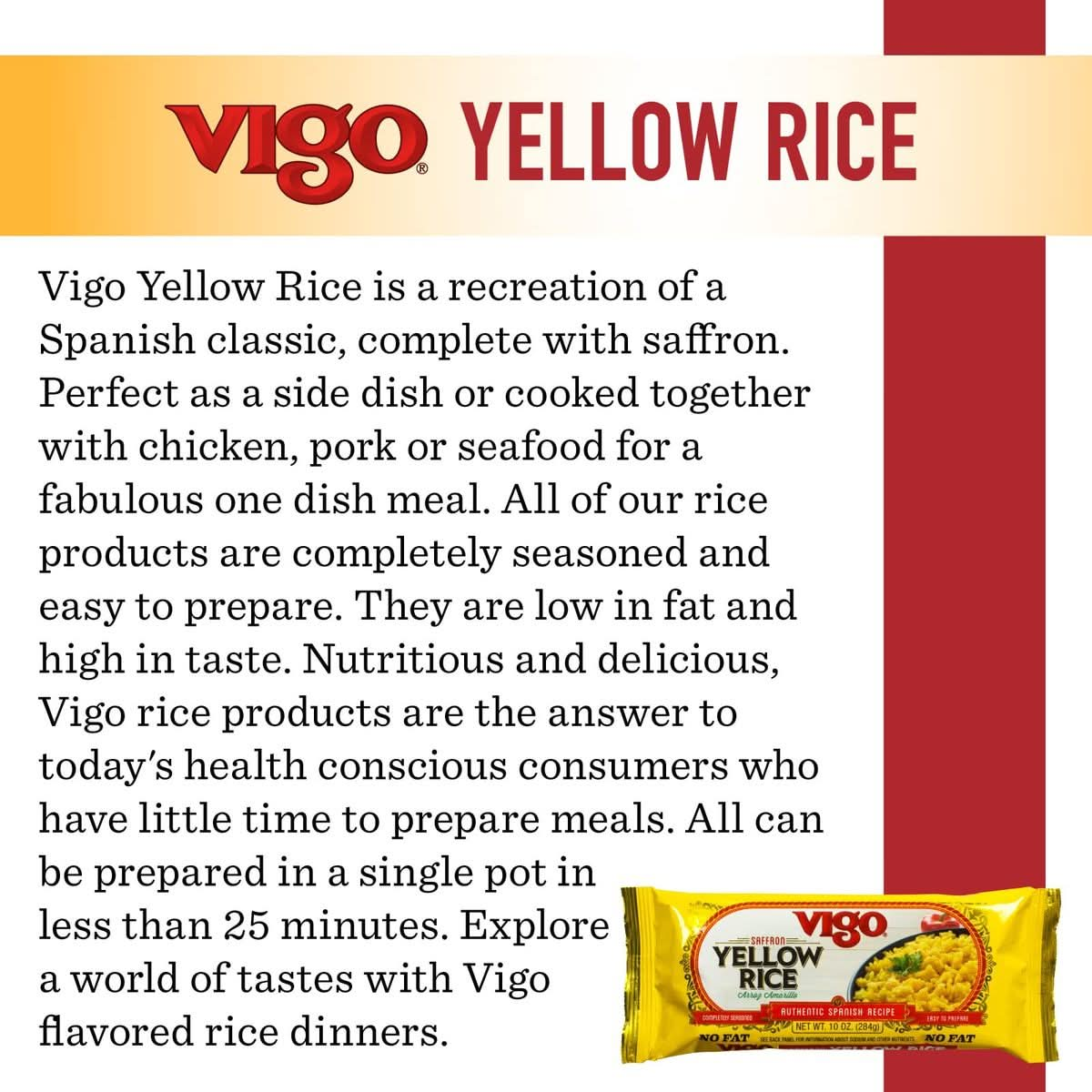 Vigo Saffron Yellow Rice 10 Ounce Pack of 12