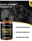 Enhance Nutrients Fadogia and Tongkat Ali Capsules (1500mg) for Male Health, Vitality, Energy, Stamina, and Hormone Balance