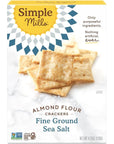 Simple Mills Almond Flour Crackers, Fine Ground Sea Salt - Gluten Free, Vegan, Healthy Snacks - 4.25 Ounce (Pack of 1)