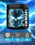 JNX SPORTS The Jinx! Hydra BCAA+ Post Workout Recovery Drink - Hydration with Electrolytes for Men & Women - 30 Serving, Blue Raspberry