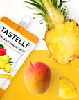 Tastelli Konjac Jelly Infused with Collagen Drink  Vitamin C  Antioxidants  10 Calories Vegan Zero SugarHealthy Drinkable Dessert Pouch  Mango Pineapple  150mL x 10 Pouches