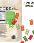 Snak Club Tajin Gummy Bears Assorted Fruit Candy Gummies with Chili and Lime Seasoning Mild GlutenFree and Vegan Snacks 9 oz Resealable Bag