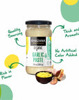 Khazana Organic Garlic Paste  1 x 10 oz Jar  NonGMO Vegan Gluten Free Kosher  Authentic Indian Meals Made Easy at Home