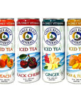 Venice Beach Beverage Iced Tea 100 Daily Vitamins Variety Pack  4 Flavors  Black Cherry Ginger Peach Ginger  Turmeric 12 Fluid Ounces 12 Pack Case