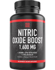 Double Dragon Organics Nitric Oxide Booster Supplement, 1600mg Extra Strength L-Arginine, Citrulline Malate, and Alpha-Ketoglutarate (60 Count, 1 Bottle)