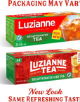 Luzianne Decaffeinated Iced Tea Bags Family Size 24ct Box Pack of 6