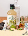 Agalima Authentic Organic Margarita Drink Mix All Natural 1 Liter 338 Fl Oz Glass Bottle Individually Boxed