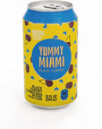 Yummy Miami Soda 12oz  Kosher Refreshing Flavored Carbonated Water  Natural Ingredients  CaffeineFree  GMOFree  12 Cans In A Fridge Pack Black Cherry