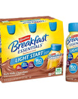 Carnation Breakfast Essentials Light Start Oral Supplement Chocolate - 8 oz Bottle 24 Ct