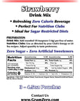 GramZero Strawberry Zero Calorie Sugar Free Drink Mix Great For Nutrition Club Loaded Teas Stevia Sweetened