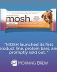 MOSH Peanut Butter Chocolate Crunch Protein Bars 12g GrassFed Protein Keto Snack GlutenFree No Added Sugar Lions Mane B12 Vitamins Supports Brain Health Workout Recovery Breakfast ToGo 12 Bars