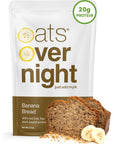 Oats Overnight Banana Bread  Vegan Overnight Oats with 20g Protein High Fiber Breakfast Protein Shake  Gluten Free Oatmeal Non GMO High Protein Oatmeal 26 oz per meal 8 Pack