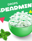 Spearmint Hard Candy Individually Wrapped 1 Pound Bag  Approx 70 Count