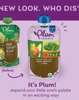 Plum Organics Stage 2 Organic Baby Food - Pear, Spinach, and Pea - 4 oz Pouch (Pack of 6) - Organic Fruit and Vegetable Baby Food Pouch