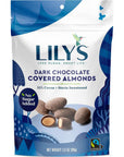 Dark Chocolate Covered Almonds by Lilys Sweets Made with Stevia No Added Sugar LowCarb KetoFriendly Christmas Candy  Fair Trade GlutenFree  NonGMO Ingredients  35 Oz Pack of 3 105 Oz