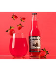 Jones Soda Co Strawberry Lime Soda Flavor  100 Cane Sugar Soda  Craft Soda Pop  Soda Soft Drinks  12 Oz Glass Bottle Soda  12 Pack Soda