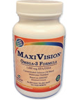 MaxiVision® MaxiTears Omega-3 Formula (60-Count) - Omega-3 Fish Oil Supplement for Eye Health & Dry Eye Support - Enteric Coated Softgels - 1 Bottle