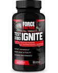 FORCE FACTOR Test X180 Ignite Testosterone Booster for Men, Testosterone Support Supplement to Help Burn Fat, Boost Vitality, and Increase Energy, 60 Capsules