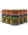 Glory Smoked Turkey Flavored Turnip Greens Six Healthy 145 Ounce Cans with a JFS Recipe Card