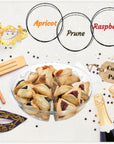 Sterns Bakery Hamentaschen Purim Gifts  Mishloach Manot  Shortbread Cookies with Apricot RaspberryPrune Filling Shalach Manos Purim Basket  Kosher Gourmet Hamentashen Cookies