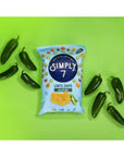 Simply 7, Lentil Chips, Jalapeño, 4 oz, 12 Pack, Non-GMO, Nut-Free, Vegetarian, Low Calorie, Plant-Based, Cholesterol-Free, Low Fat, Vegan Snack