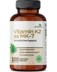 Futurebiotics Vitamin K2 as MK-7 100 mcg, Supports Strong Bones - Non-GMO, 100 Vegetarian Capsules