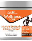 Life Extension Wellness Code Muscle Strength & Restore Formula Sustains Muscle Health & Growth - Gluten-Free, Non-GMO - Net wt. 94.2 g (3.32 oz) 30 Servings