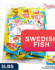 Candy in Bulk SwedishFish Soft  Chewy Fun Size Sharing Bag  Original Sweet  Chewy Red Fish Candy Individually Wrapped Treats Movie Theater Candy Office Desk and Reception and Party Bags 2lb