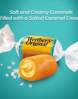 Werthers Original Salted Caramel Candy Pack of 4  Individually Wrapped Werther Soft Caramel Werthers Caramel Filled Candy Soft Chews Candy Soft Candy Caramel Creams Salt Caramel  Comes in Munch Mania Packaging