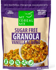 MyCerealMix Sugar Free Granola  Vanilla Almond NonGMO PlantBased Vegan Gluten Free Soy Free Sodium Free No Erythritol No Sugar Alcohols No Stevia All Natural Ingredients