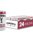 Owens Sparkling Cranberry Premium Cocktail Mixer Made with Pure Cane Sugar and No High Fructose Corn Syrup  82oz Cans 24 pack