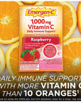 Emergen-C 1000mg Vitamin C Powder, with Antioxidants, B Vitamins and Electrolytes, Supplements for Immune Support, Caffeine Free Fizzy Drink Mix, Raspberry Flavor - 30 Count/1 Month Supply