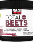 Force Factor Total Beets Drink Mix Superfood Powder with Nitrates to Support Circulation,Blood Flow,Nitric Oxide,Energy,Endurance,and Stamina,Cardiovascular Heart Health Supplement,30 Servings