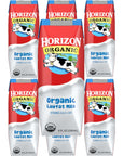 Horizon Organic Milk 8 Ounce Pack of 6 with Bay Area Marketplace Napkins