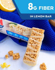 Atkins Lemon Snack Bar, Made with Real Almond Butter, 1g Sugar, Gluten Free, High in Fiber, Keto Friendly, 8 Count